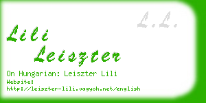 lili leiszter business card